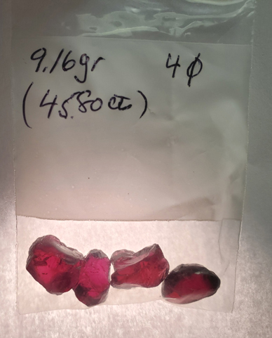 rhodolite garnet rough